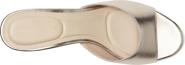 Pelle Moda Unia Slide Women's Wedge Shoes Lt Gold : 6 M, Leather - Image 2