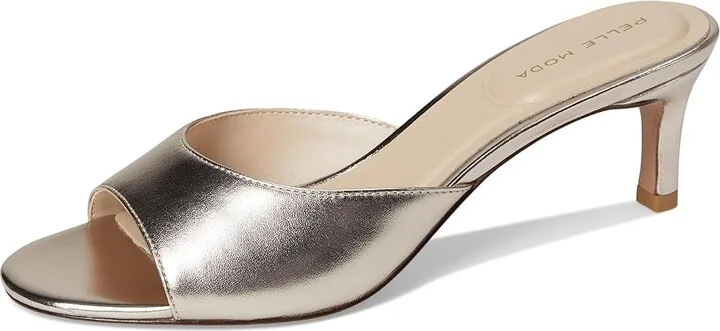 Pelle Moda Unia Slide Women's Wedge Shoes Lt Gold : 6 M, Leather - Image 5