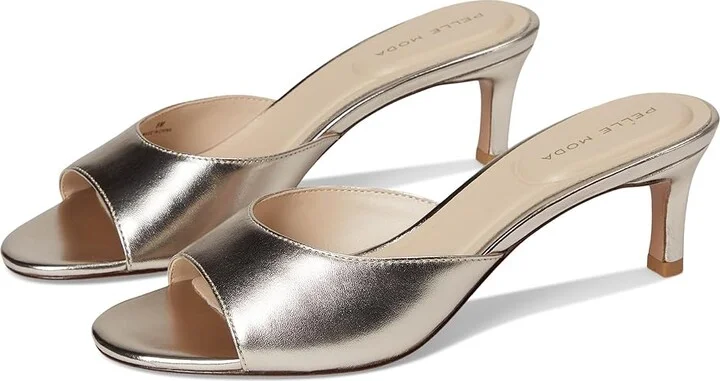 Pelle Moda Unia Slide Women's Wedge Shoes Lt Gold : 6 M, Leather