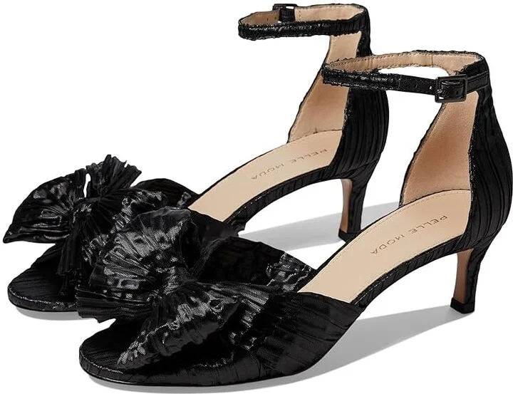 Pelle Moda Utika Women's Sandals Black : 8 M, Leather/Textile