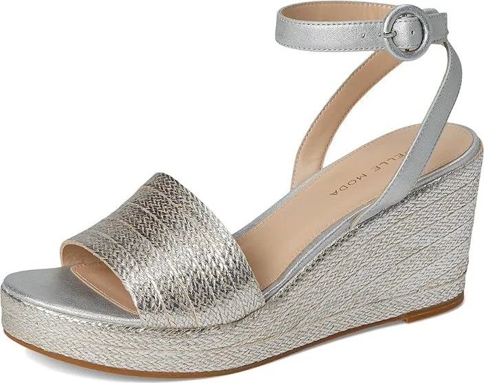 Pelle Moda Wilder Women's Shoes Silver : 9.5 M, Textile - Image 5