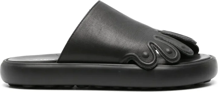 Pelotas Flota toes-shaped leather slides