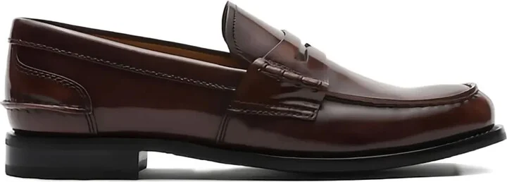 Pembrey patent-leather penny loafers