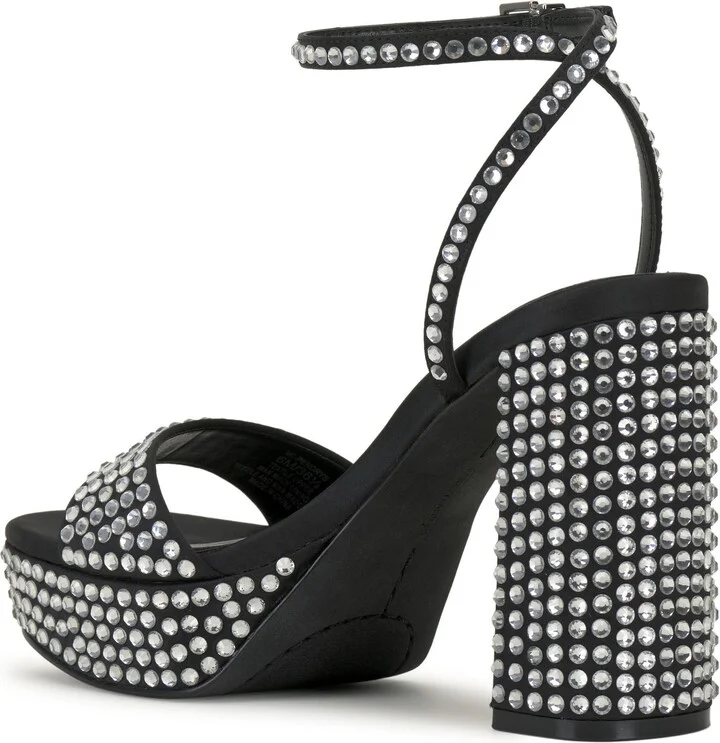 Pendrys Rhinestone Block Heel Sandal - Image 2