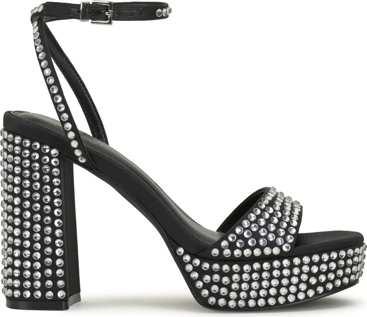 Pendrys Rhinestone Block Heel Sandal - Image 5