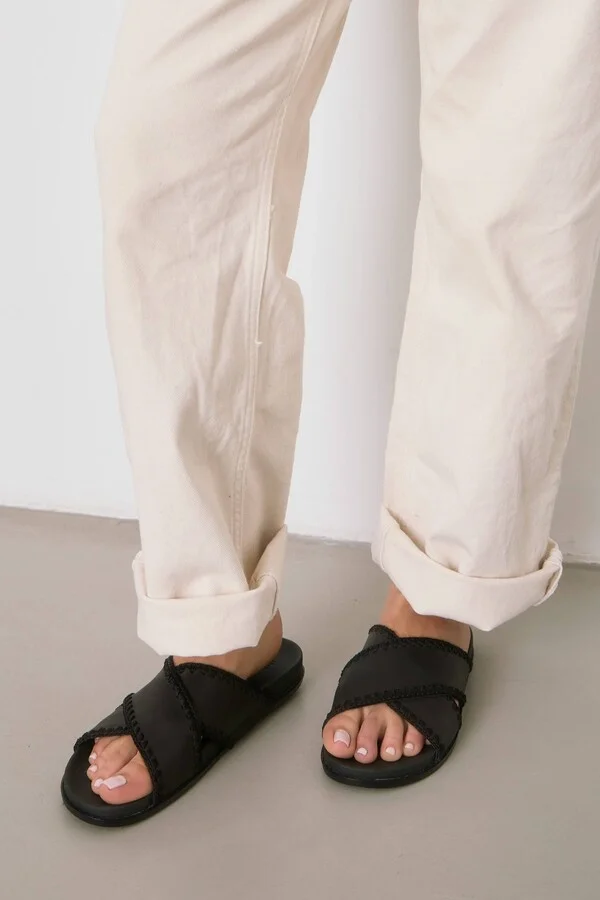 Penelope Leather Slip On Sandal - Image 2