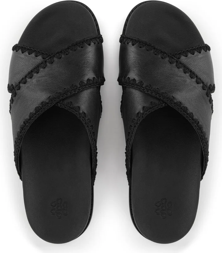 Penelope Leather Slip On Sandal - Image 3