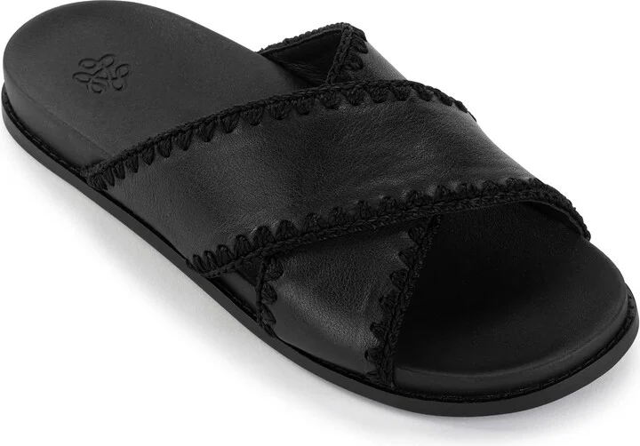 Penelope Leather Slip On Sandal