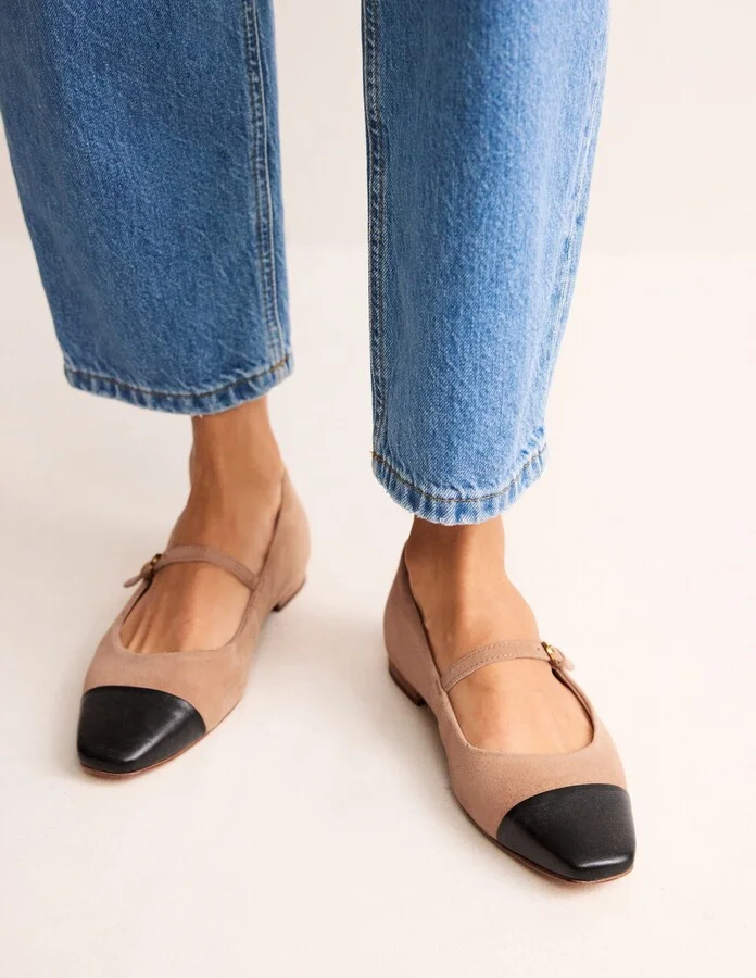 Penelope Mary Jane Flat, Gold Woven Leather - Image 3