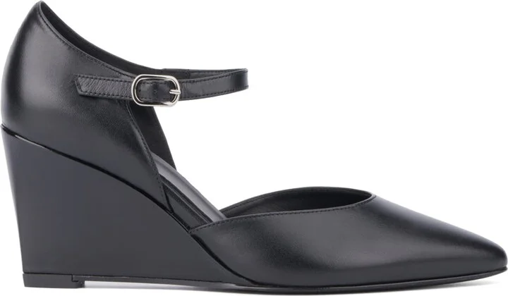 Penelopy Ankle Strap Pointed Toe Wedge Pump - Image 2