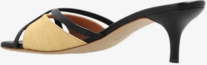 Penn 45 Raffia and Leather Mules - Image 2