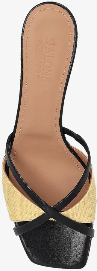 Penn 45 Raffia and Leather Mules - Image 3