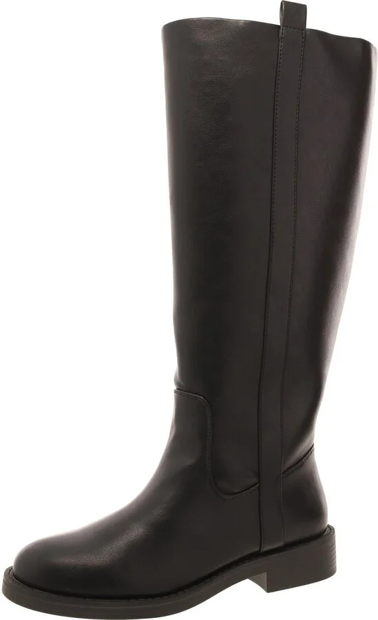 Pennie Womens Faux Leather Riding Knee-High Boots