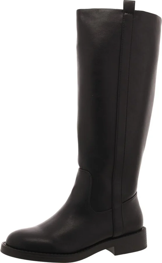 Pennie Womens Faux Leather Tall Knee-High Boots