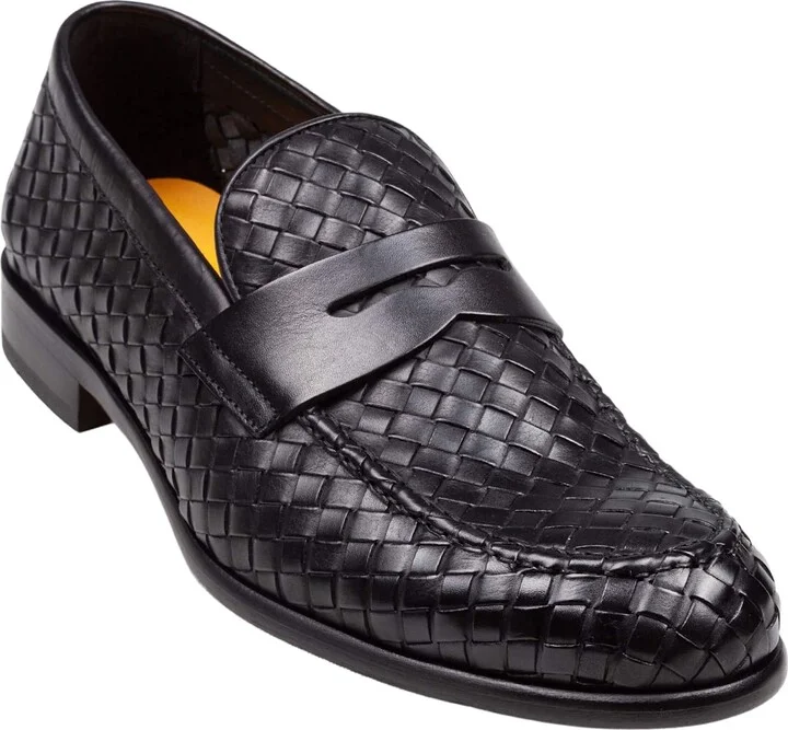 Penny Adler Moccasin In Woven Leather Color Black - Image 2