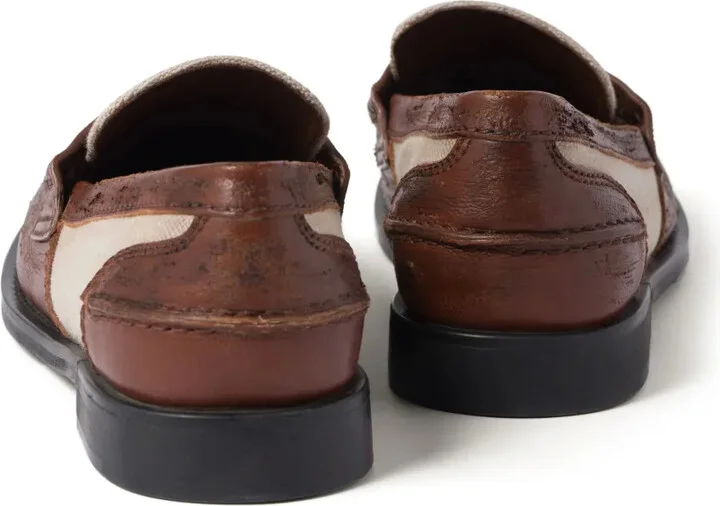 Penny-Appliqué Panelled Loafers - Image 3