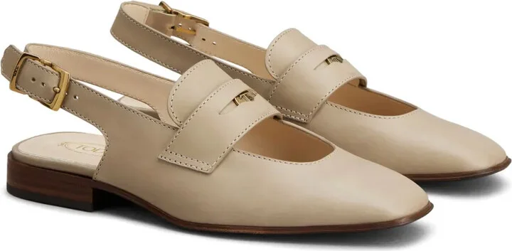 Penny-Detail Leather Pumps - Image 2