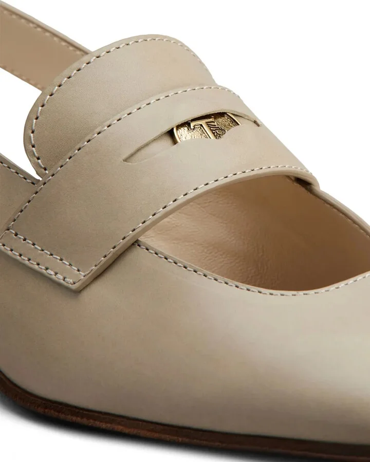 Penny-Detail Leather Pumps - Image 5