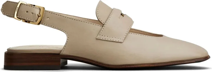 Penny-Detail Leather Pumps