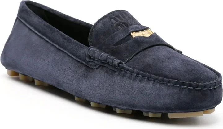 Penny-Detail Suede Loafers - Image 2