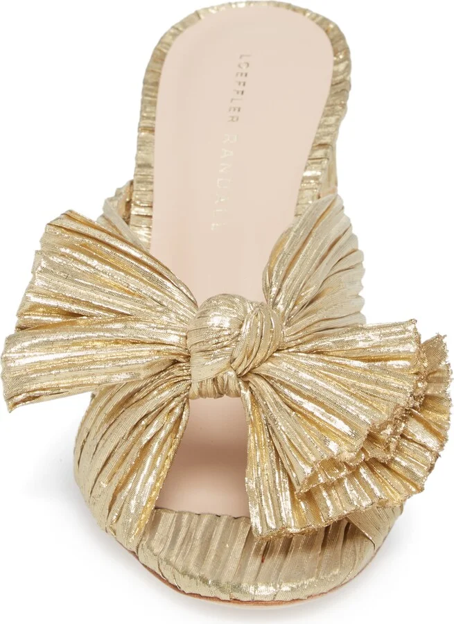 Penny Knotted Lamé Sandal - Image 4