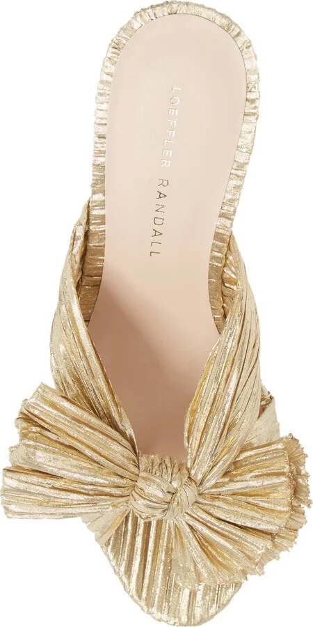 Penny Knotted Lamé Sandal - Image 5