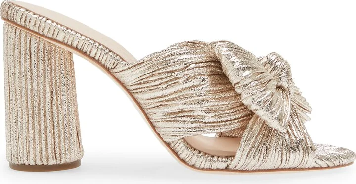 Penny Knotted Lamé Sandal - Image 11
