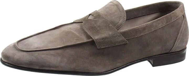 Penny Loafer Mens Solid Suede Oxfords