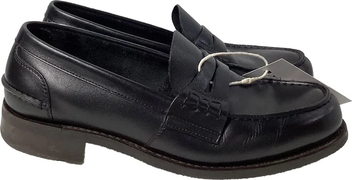 Penny Loafers in Black Calfskin Leather