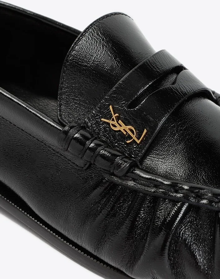 Penny Loafers in Shiny Creased Leather - Image 3