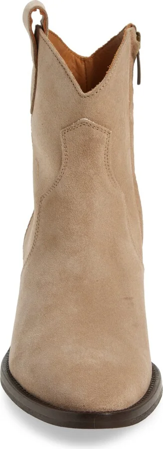 Penny Pointy Toe Block Heel Leather Bootie - Image 4