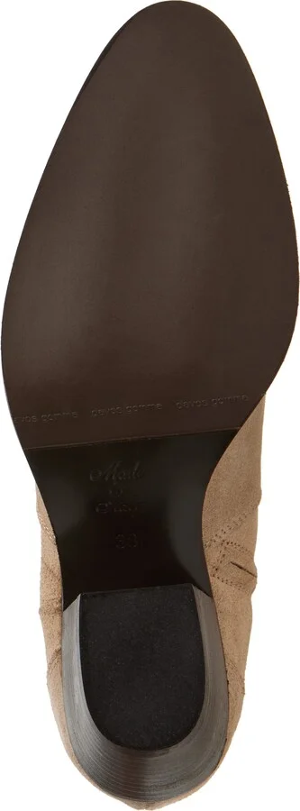 Penny Pointy Toe Block Heel Leather Bootie - Image 6