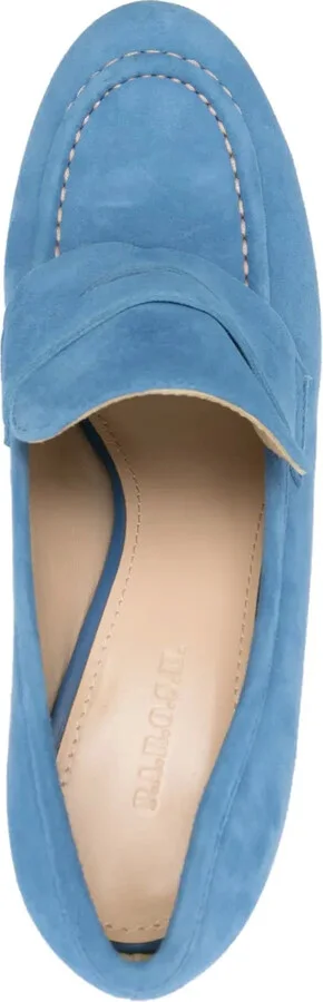 Penny-Slot 115mm Suede Platform Pumps - Image 4