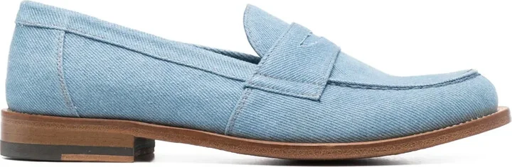 Penny-Slot Denim Loafers