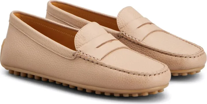 Penny-Slot Detail Leather Loafers - Image 2