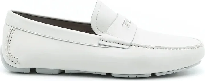 Penny-Slot Leather Driving Loafers
