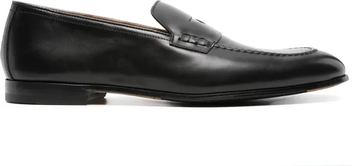 Penny-Slot Leather Loafers