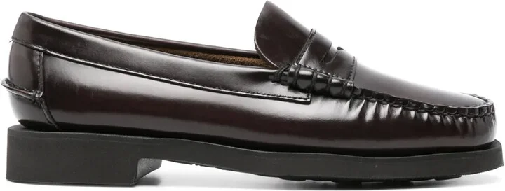Penny-Slot Leather Loafers