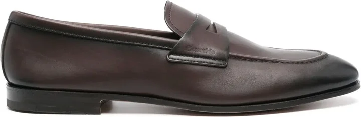 Penny-Slot Leather Loafers