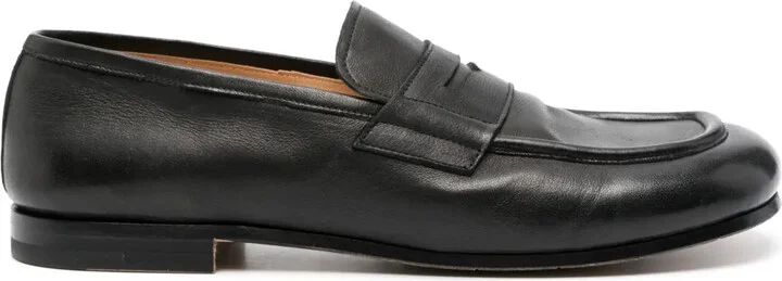 Penny-Slot Leather Loafers