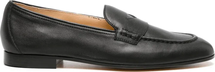 Penny-Slot Leather Loafers