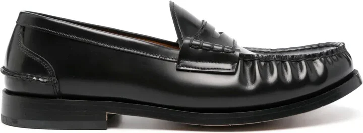 Penny-Slot Leather Loafers