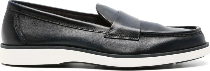 Penny-Slot Leather Loafers
