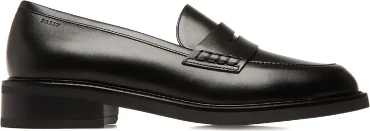 Penny-Slot Leather Loafers
