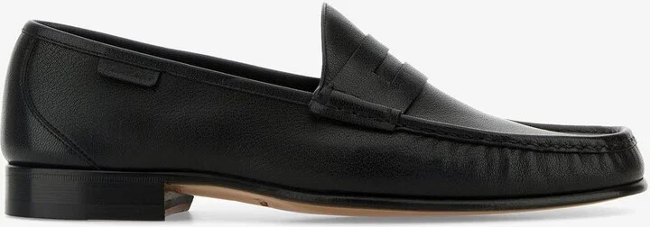 Penny-Slot Leather Loafers