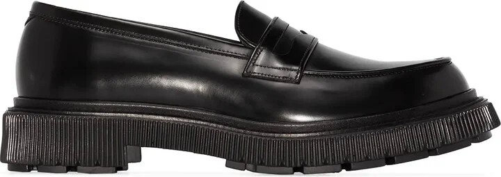 Penny-Slot Leather Loafers