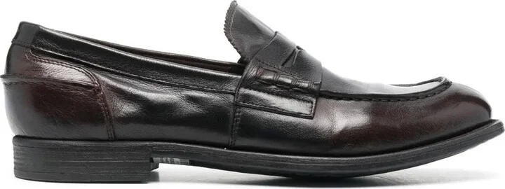 Penny-Slot Leather Loafers