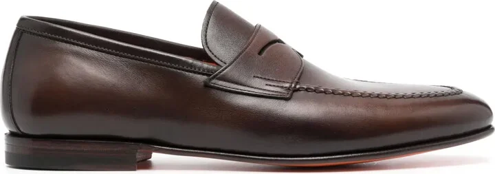 Penny-Slot Leather Loafers