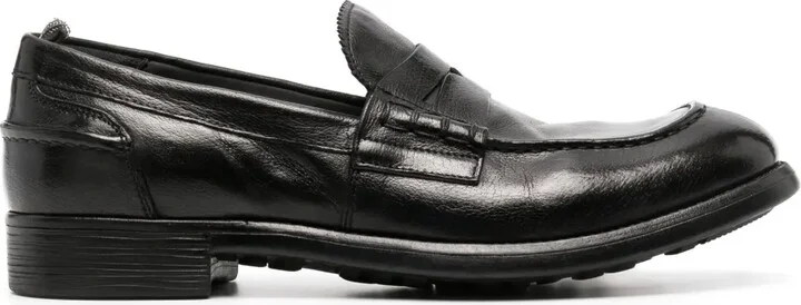 Penny-Slot Leather Loafers