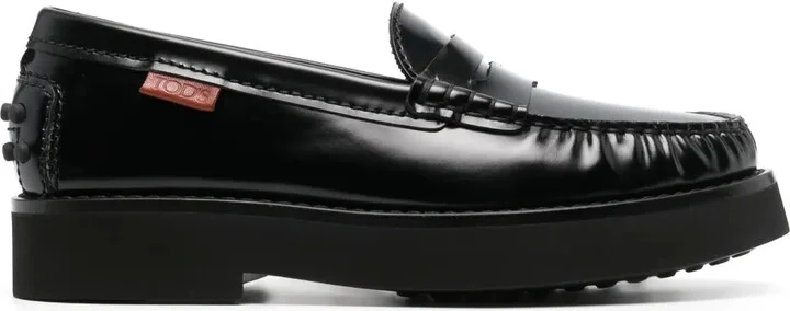 Penny-Slot Leather Loafers